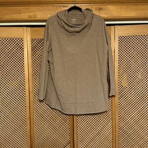 Women’s Calvin Klein Performance Cowl Neck Top in SAND.  2X.   (545)